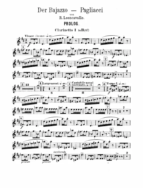 Clarinet 1, 2, Bass Clarinet (B♭)