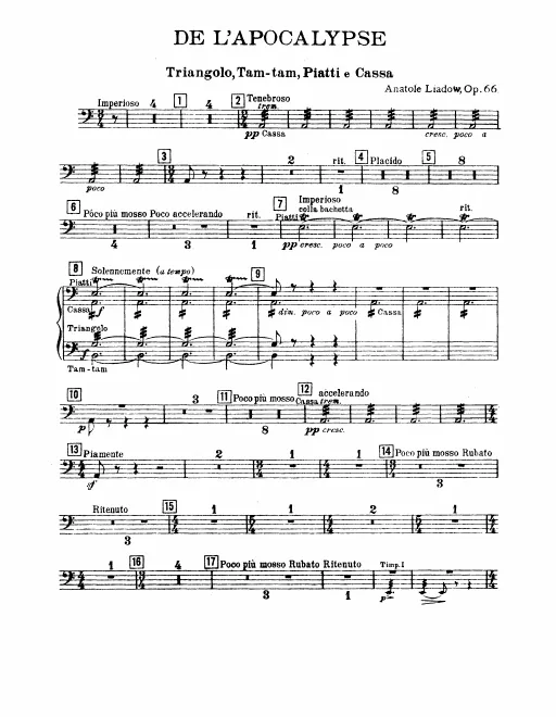 Triangle/Tam-Tam/Cymbals/Bass Drum, Glockenspiel