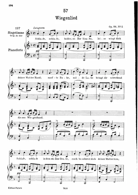 Complete Score (Low Voice, transposed to F major)