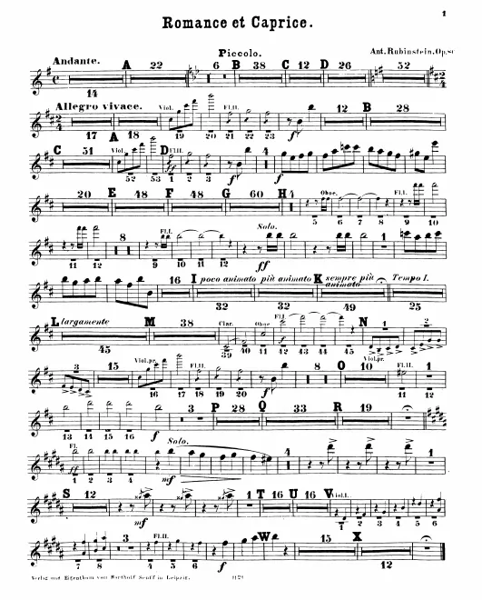 Piccolo, Flute 1, 2