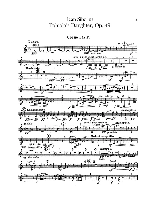 Horn 1, 2, 3, 4 (F)