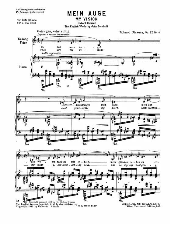 Complete Score (Low Voice, transposed to C major)