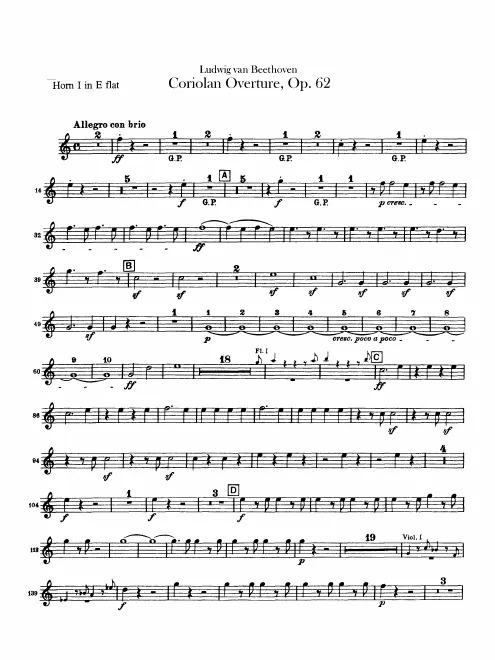 Horn (E♭, plus transposed F) 1/2