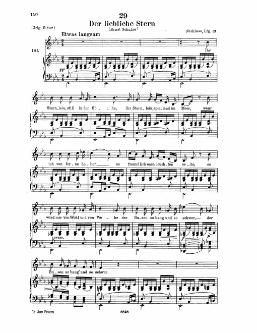 Complete Score (Low Voice, transposed to E♭ major)