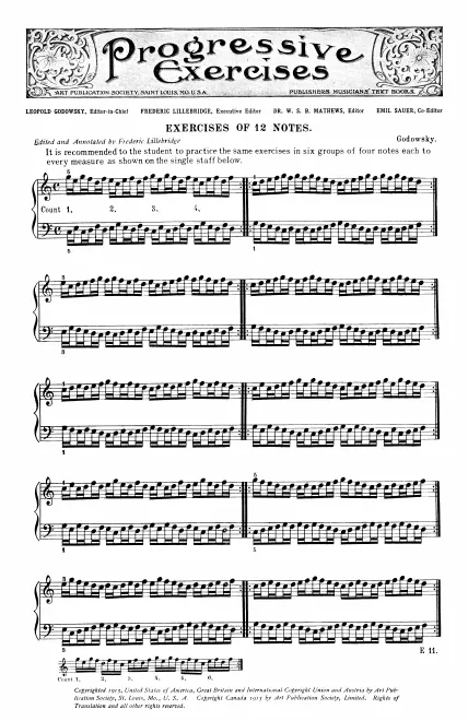 Exercises of 12 Notes