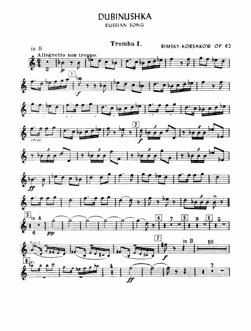 Trumpet 1, 2 (A/B♭), 3 (B♭)