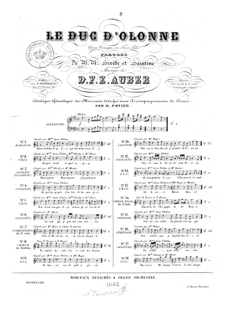 No.3, Couplets dialogués: "Monseigneur, j'ai grand peur" (A major)
