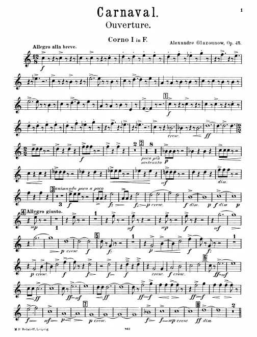 Horn 1, 2, 3, 4 (F)