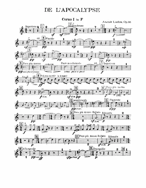 Horn 1, 2, 3, 4 (F)
