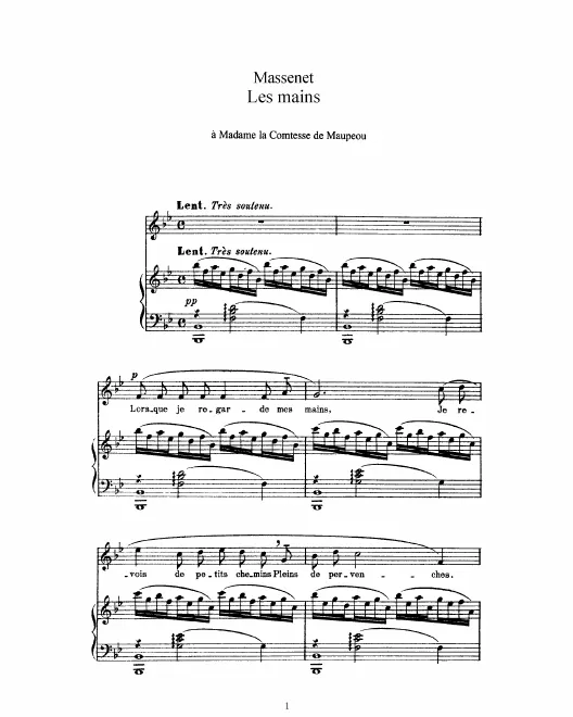 Complete Score (B♭ Major: high voice and piano)
