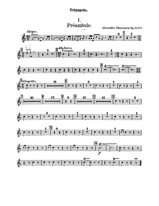Triangle, Tambourine, Snare Drum, Cymbals, Bass Drum