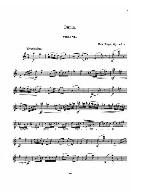 3. Burla - Violin part