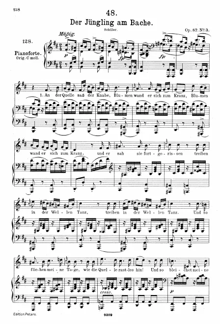 Complete Score (Medium Voice, transposed to B minor)