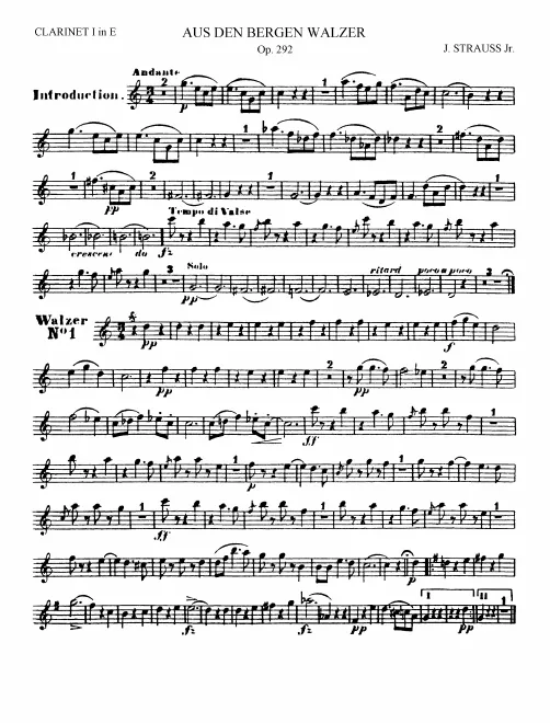 Clarinet 1 (E♭), 2 (B♭)