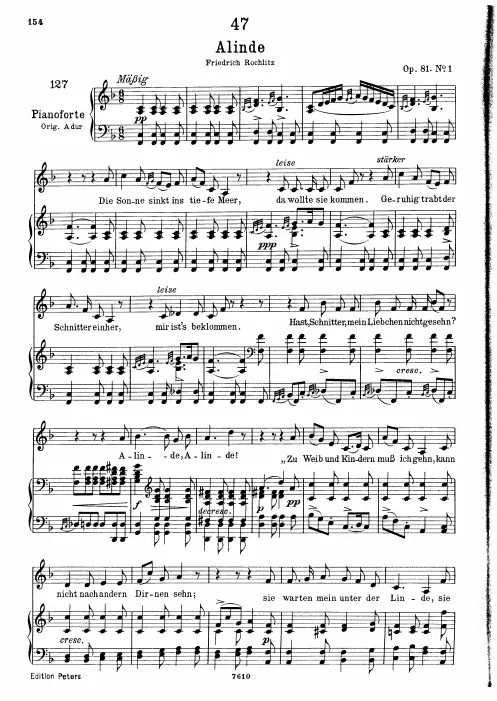 Complete Score (Low Voice, transposed to F major)