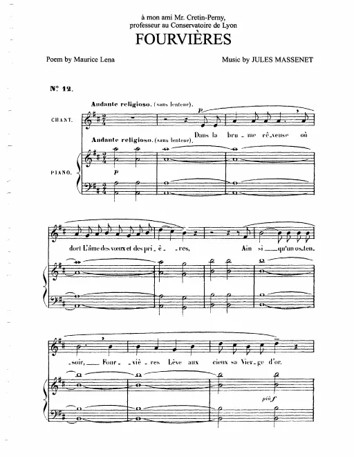 Complete Score (D Major: medium voice and piano)