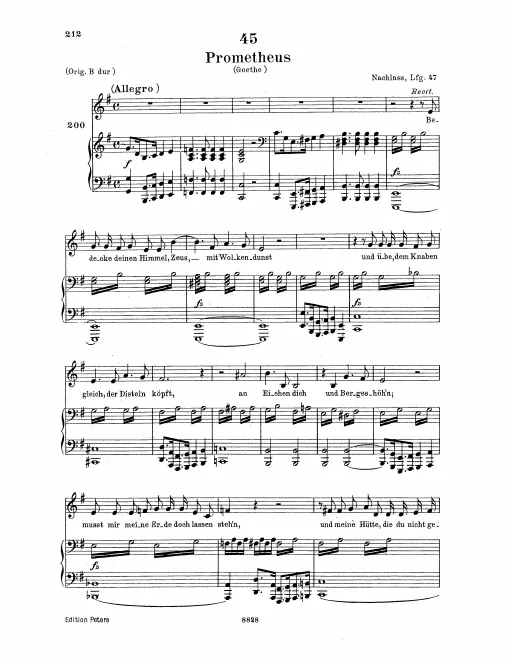 Complete Score (Low Voice, transposed to E minor)
