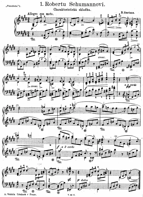 No.1 To Robert Schumann / An Robert Schumann / Robertu Schumannovi Characteristic Piece / Charakteristická Skladba / Charakterstück