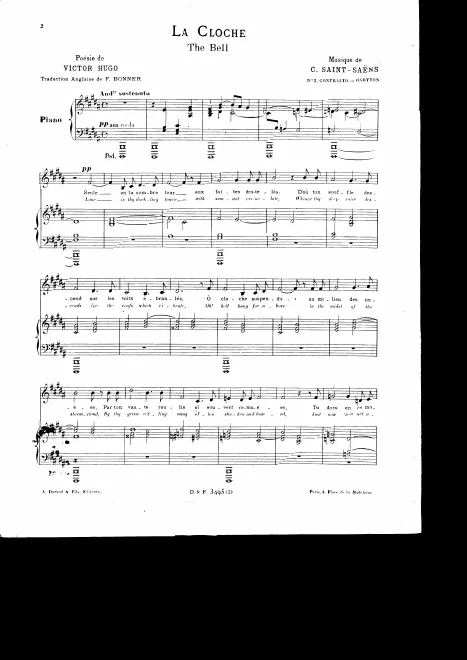 Complete Score ((B major, for low voice)