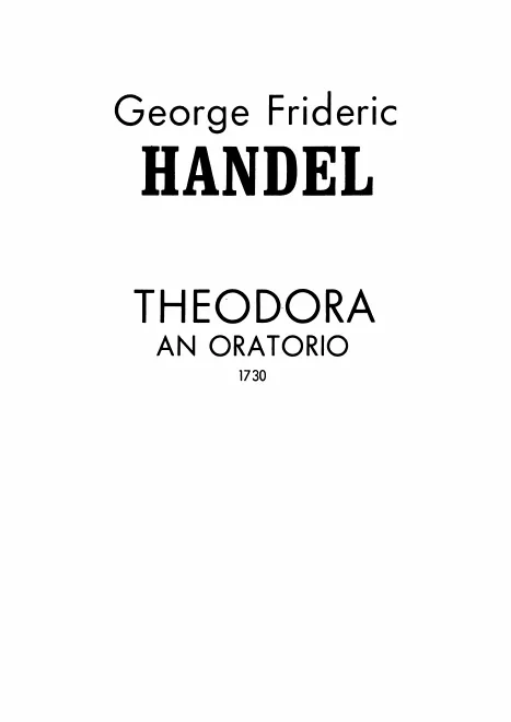 8. Theodora: Oratorium (1860)