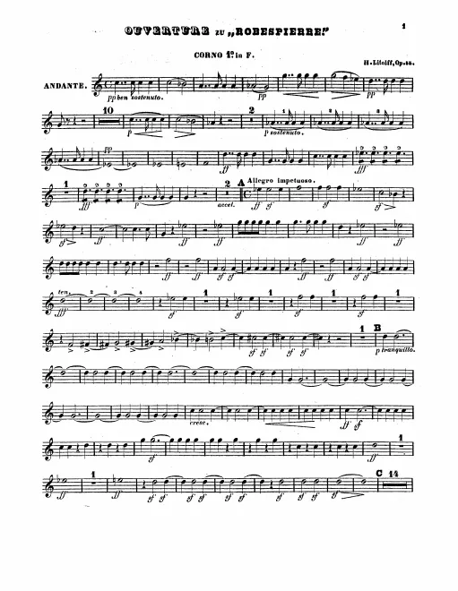 Horn 1, 2 (F), 3, 4 (C)