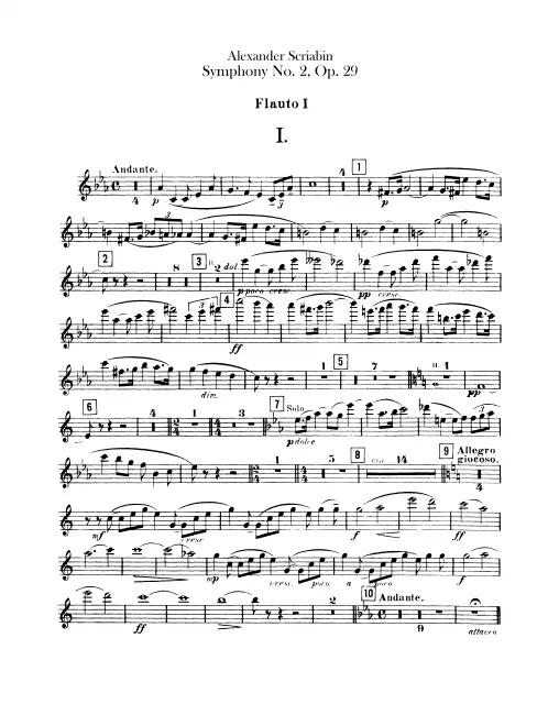 Flute 1, 2, 3 (doubling Piccolo)