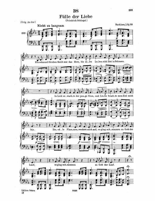 Complete Score (Low Voice, transposed to E♭ major)