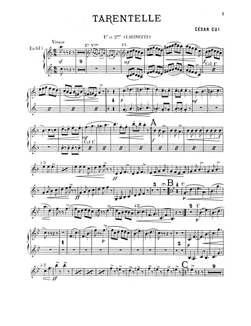 Clarinet 1/2 (B♭)