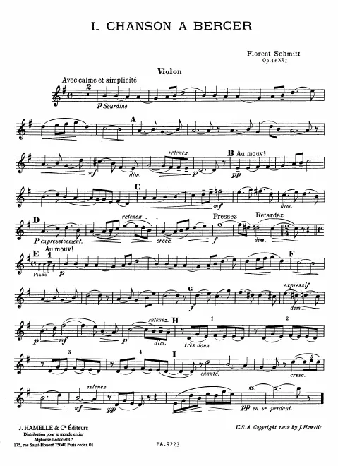 1. Chanson à bercer