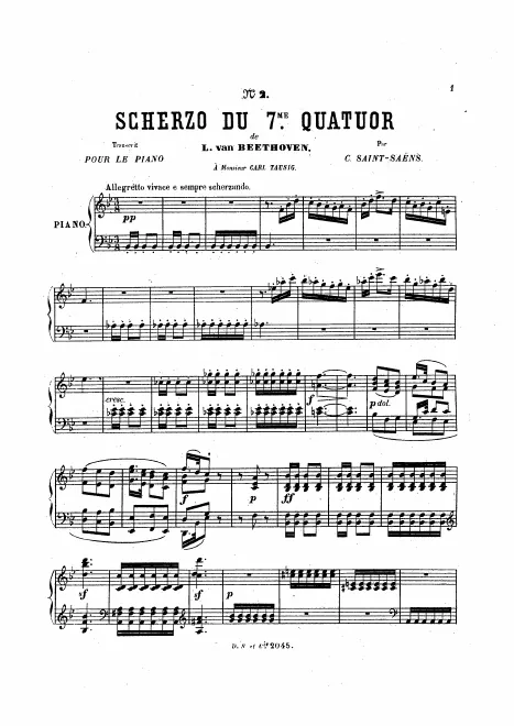 2. Scherzo du septième quatuor (Op.59 No.1)