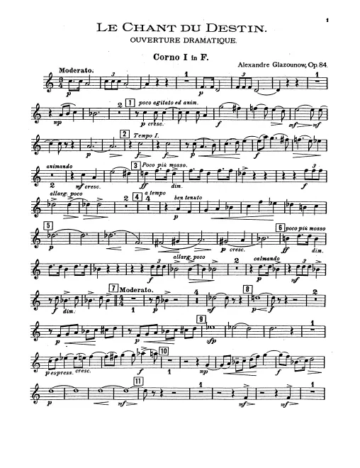 Horn 1, 2, 3, 4 (F)