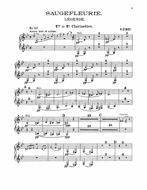 Clarinet 1/2 (B), 3 (B/A)
