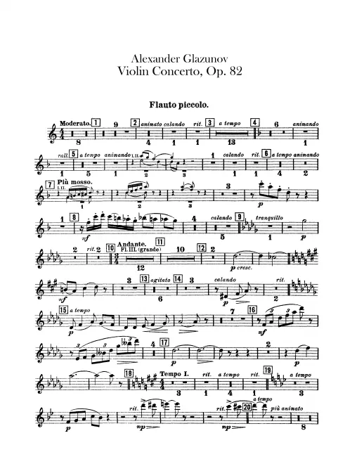 Flute 1, 2, Piccolo