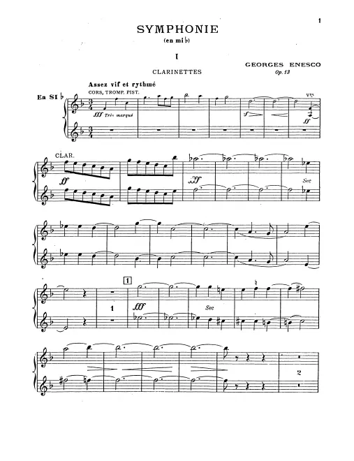 Clarinet 1/2 (A/B♭), E♭ Clarinet/Bass Clarinet (A)