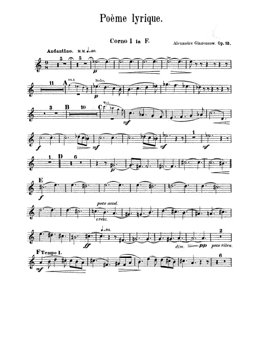 Horn 1, 2, 3, 4 (F)