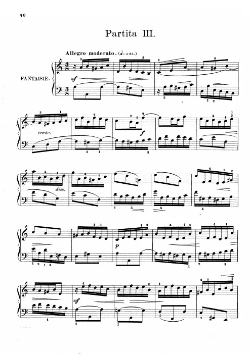 3. Partita in A minor, BWV 827