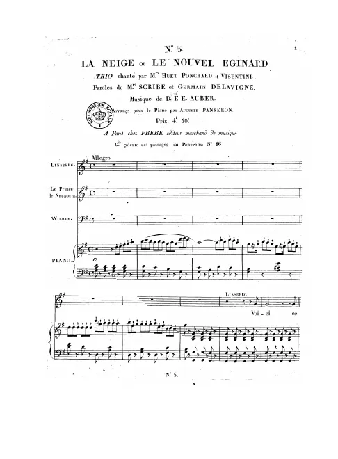 No.5, Trio: "Voici ce que je viens d'écrire" (Act II, No.6)