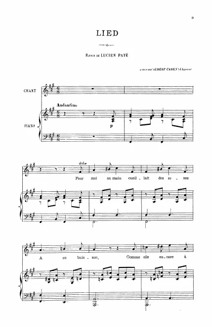 Complete Score (Original key: high voice)
