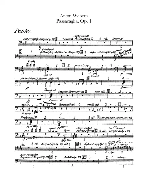 Timpani, Triangle/Bass Drum/Cymbals/Tam-Tam