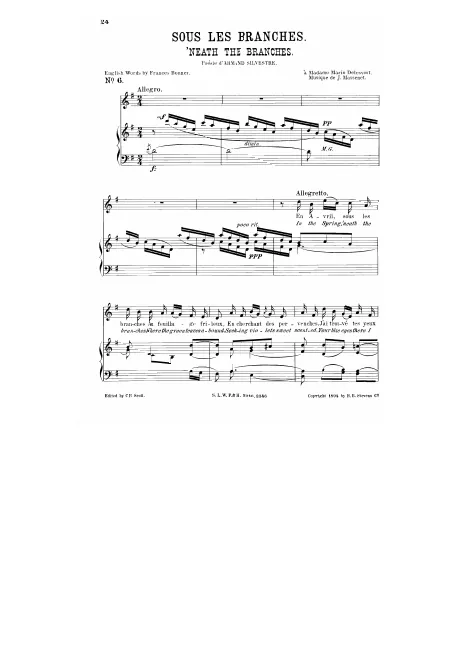 Complete Score (G Major: high voice and piano)