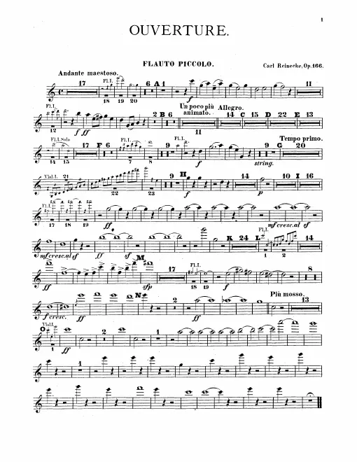 Piccolo, Flute 1, 2