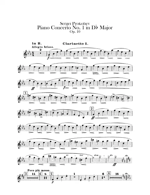 Clarinet 1 (B♭, A)