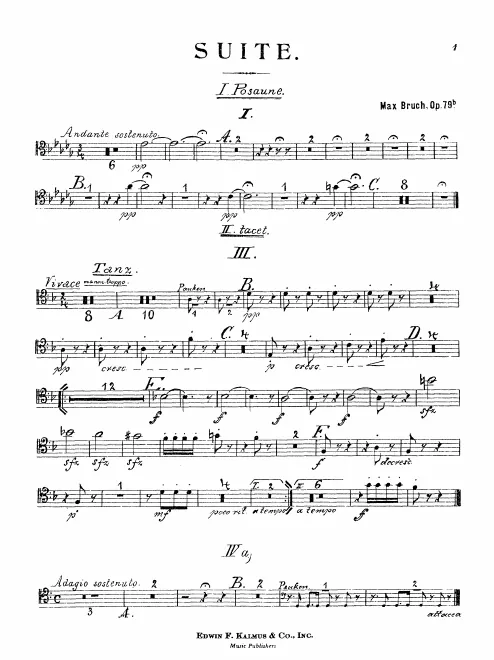 Trombone 1, 2, 3, Tuba