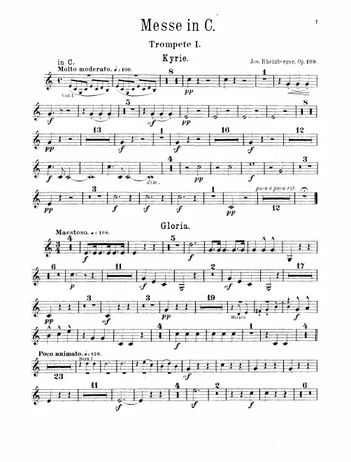 Trumpet 1, 2 (C/E♭)