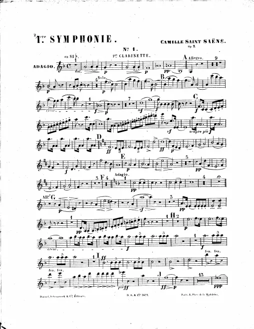 Clarinet 1, 2 (B♭/C/A), Bass Clarinet (B♭)