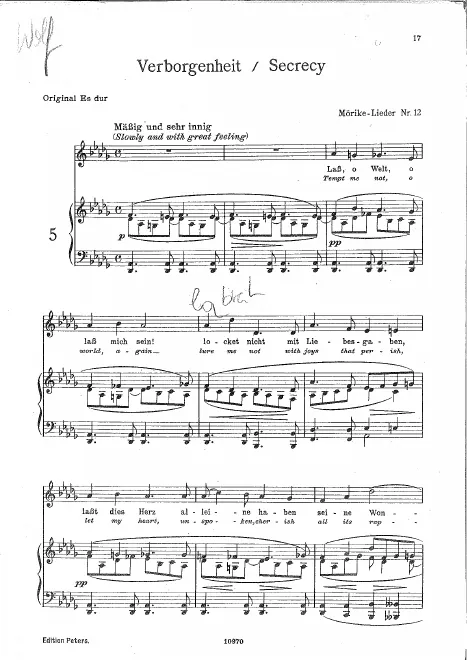 12. Verborgenheit (D♭ major)
