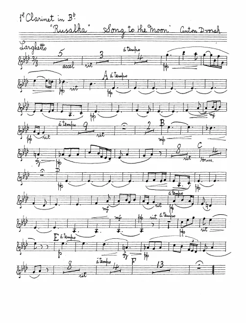 Clarinet 1, 2, Bass Clarinet (B♭)