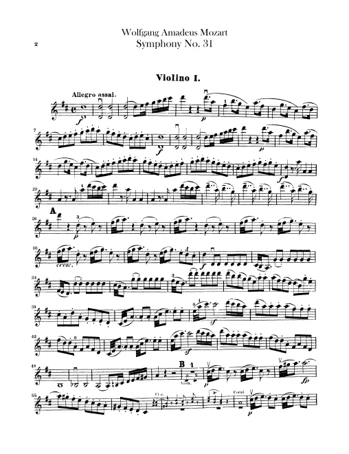 Violins I, II