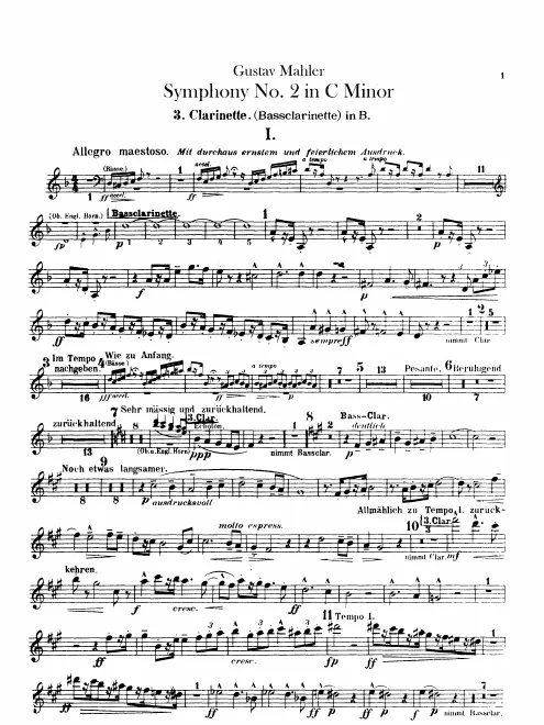 Clarinet 3 (B♭/A/C)/Bass Clarinet (B♭)