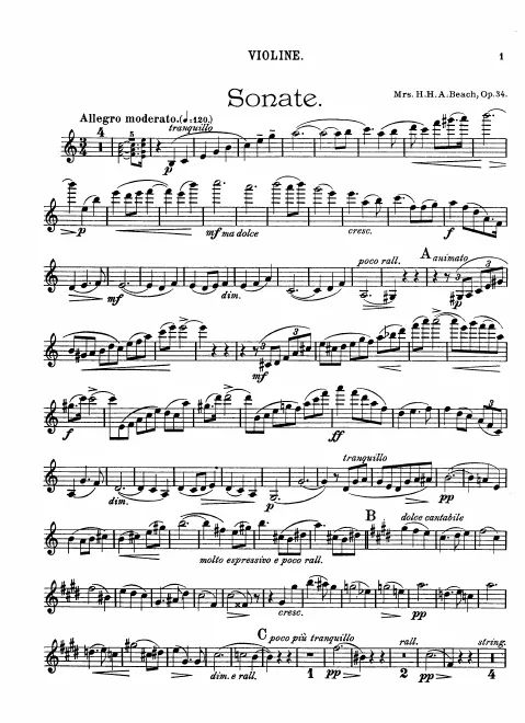 Complete Score, Violin Part